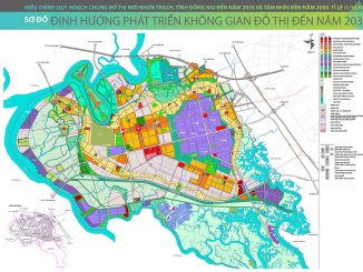 Bản đồ quy hoạch định hướng phát triển không gian đô thị Nhơn Trạch đến năm 2035